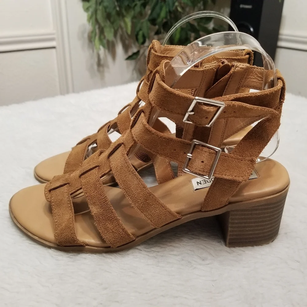 - Steve Madden women's suede Leather sandals size 7M Agatha - Picture 2 of 6